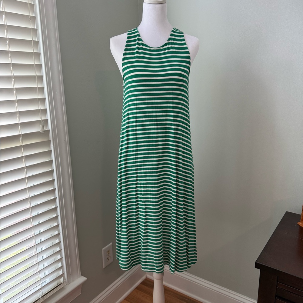 Old Navy Green and White Striped Top